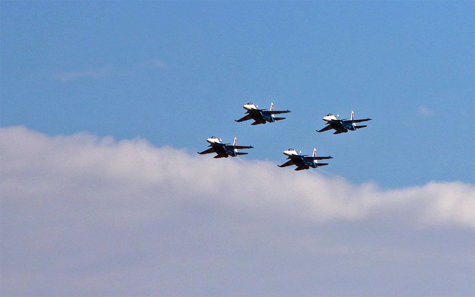 Военные самолеты над Красноярском