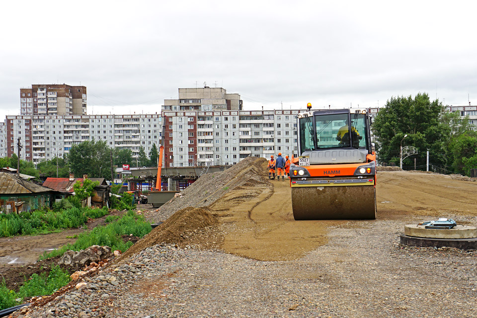Строительство улицы Волочаевской