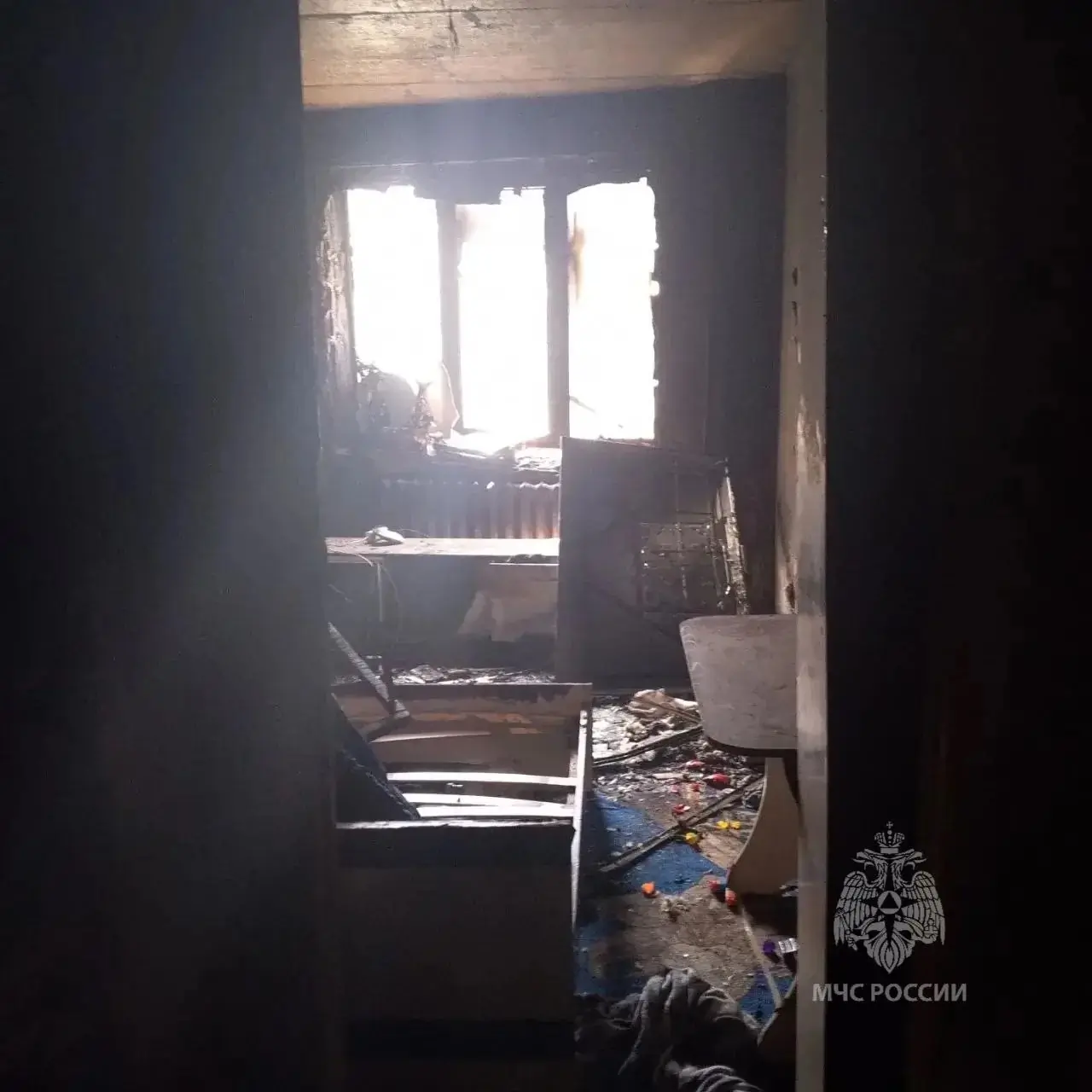 В квартире загорелся телевизор