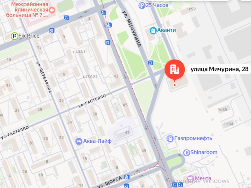 Карта ул. Мичурина