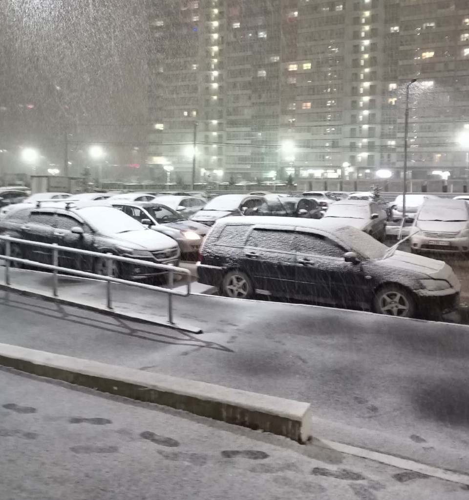 Снег в Красноярске в апреле