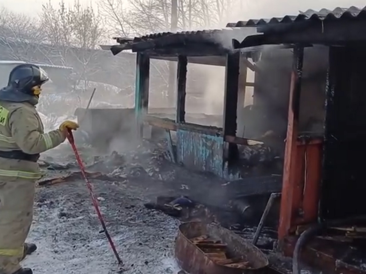 Пожар в Минусинске