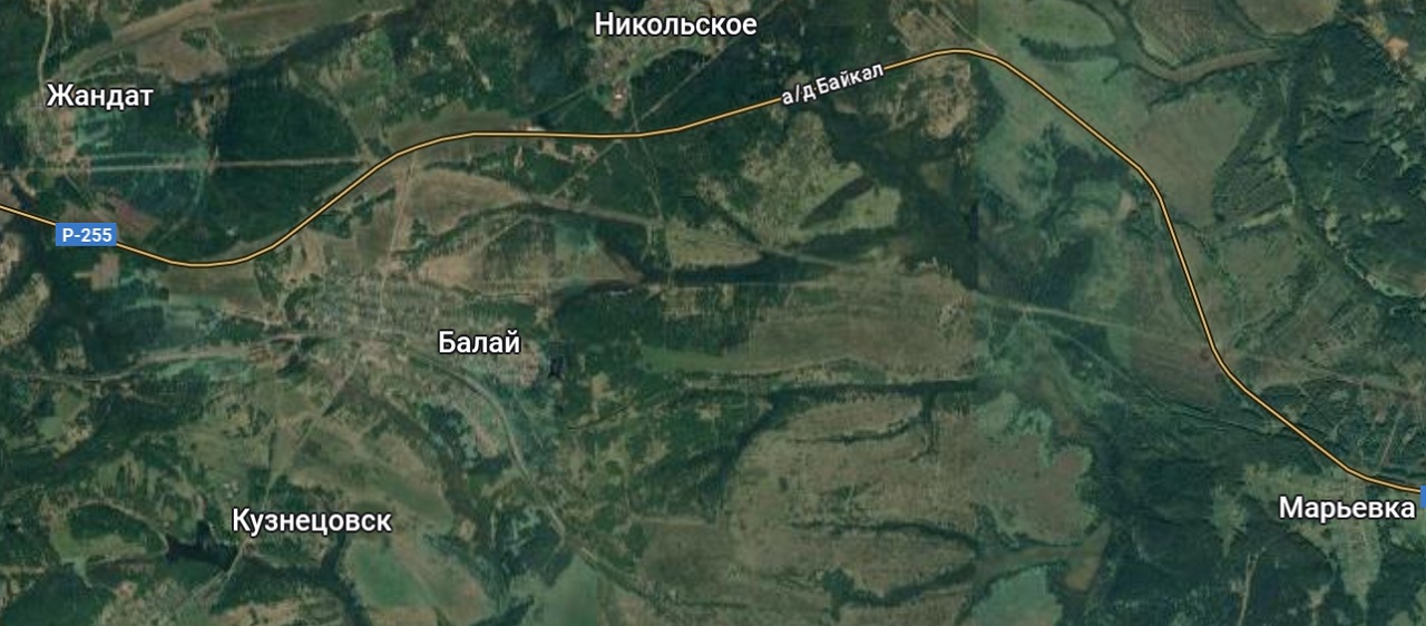 Карта Уярского района
