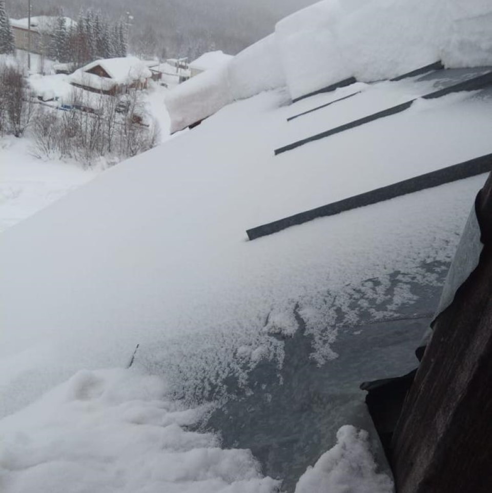 Крыша со снегом