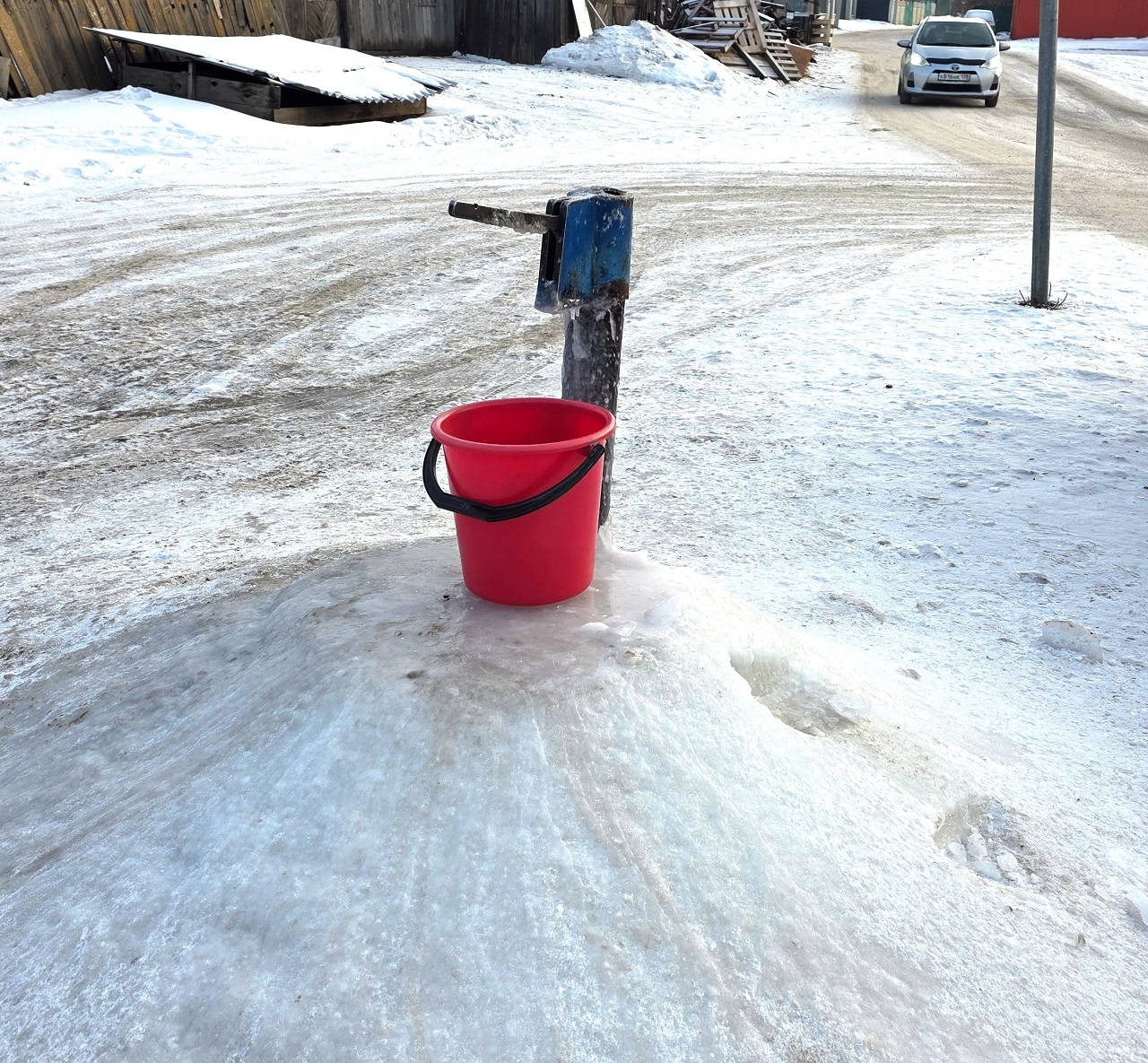Колонка в частном секторе