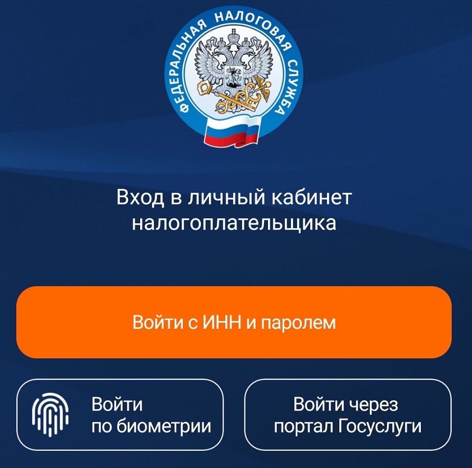 Скрин мобильного приложения ФНС