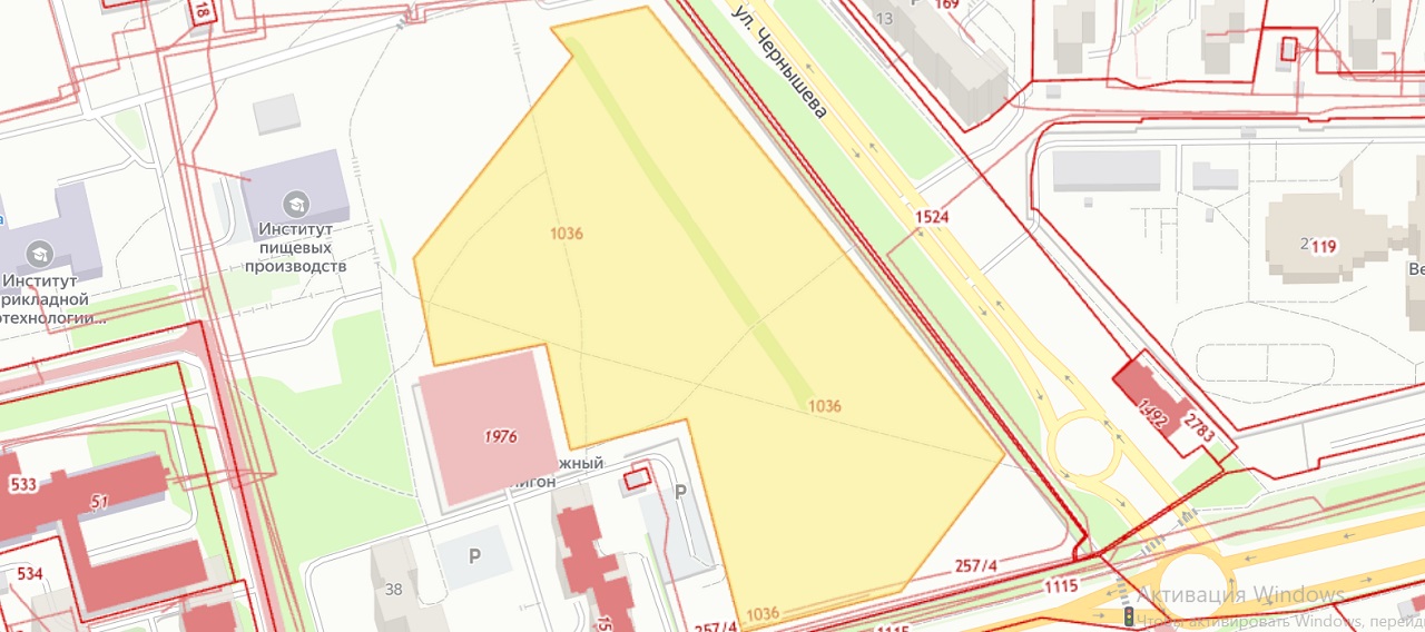 Участок под строительство школы обозначен желтым