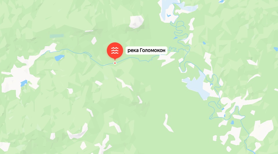 Река Голомокон на карте
