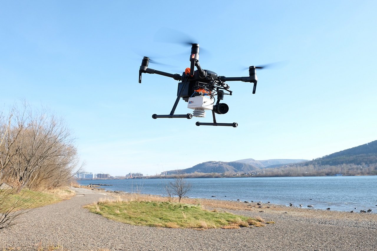 Дрон над Енисеем