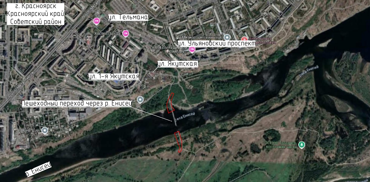 Карта мост на Татышев