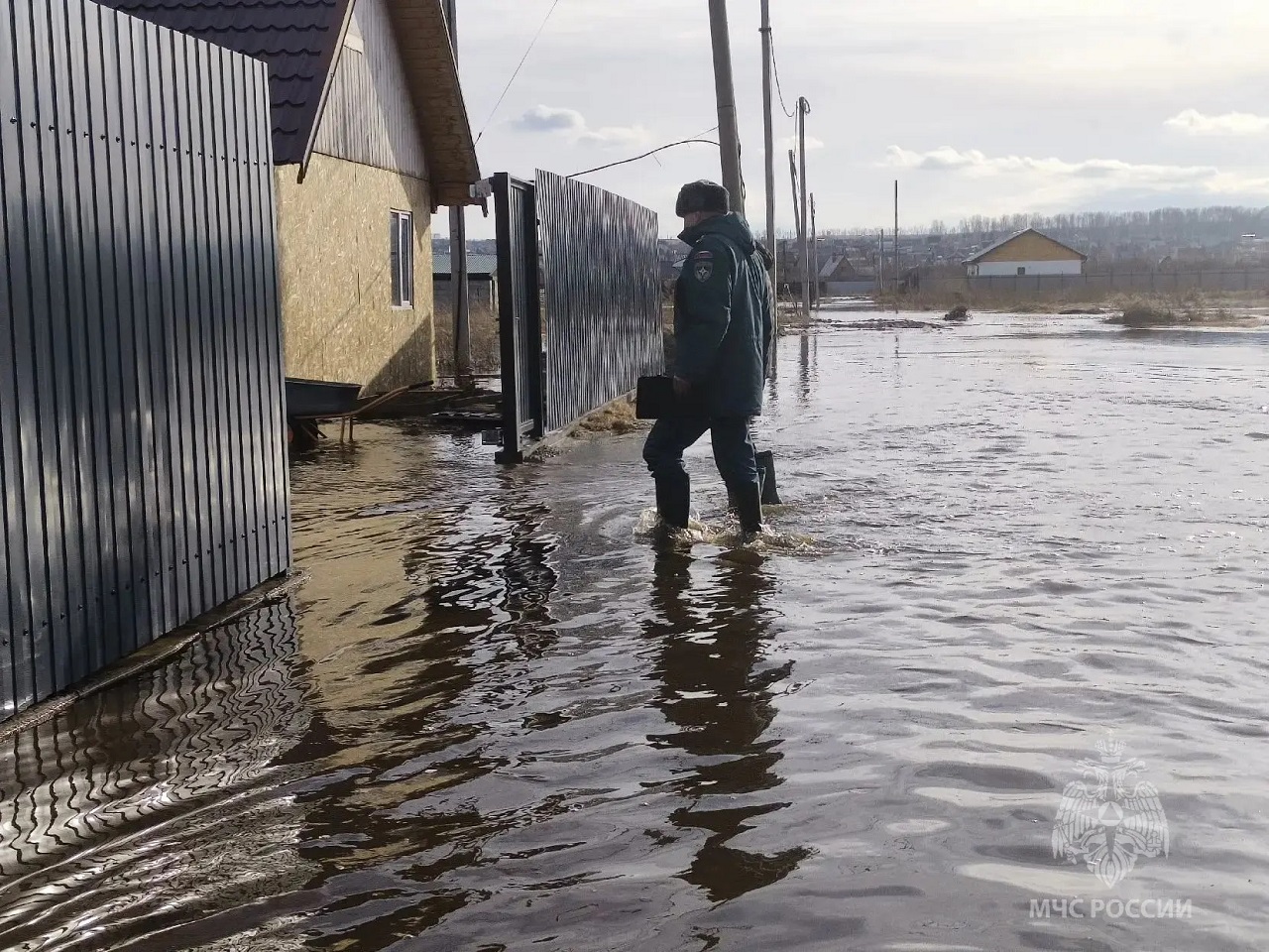 Дачи затопило в Дрокино под Красноярском