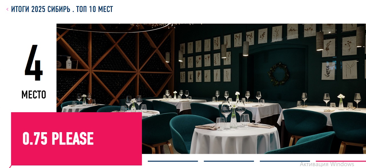 Ресторан 0.75 премия