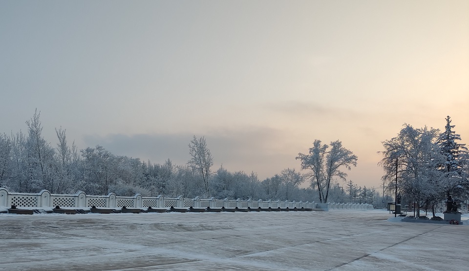 Морозы на площади Победы