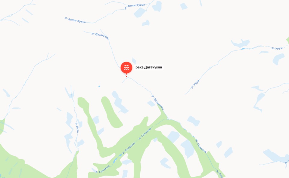 Река Дагачукан на карте