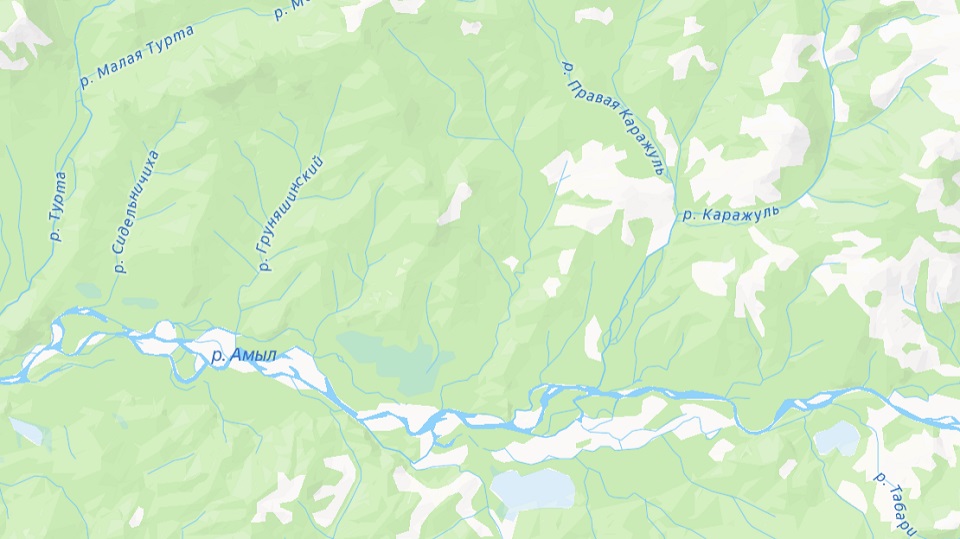 река Амыл в Каратузском МО