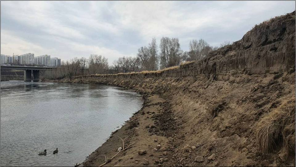 Берег у Октябрьского моста постоянно подмывает, так как он находится на повороте 