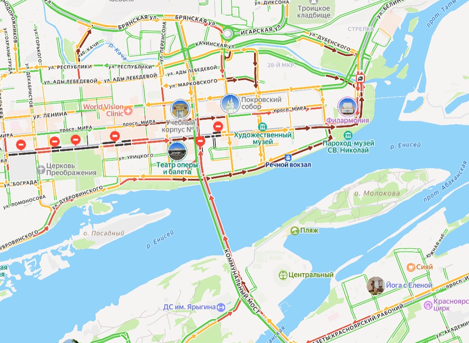 Пробки в Красноярске