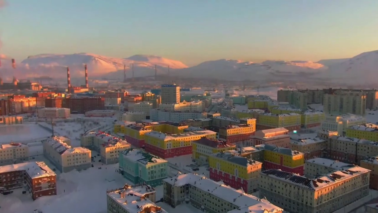 Норильск зимой, панорама