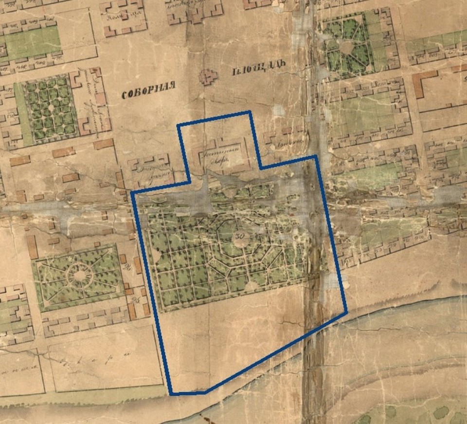 План губернского города Красноярска Енисейской губернии, составленный в 1828 году