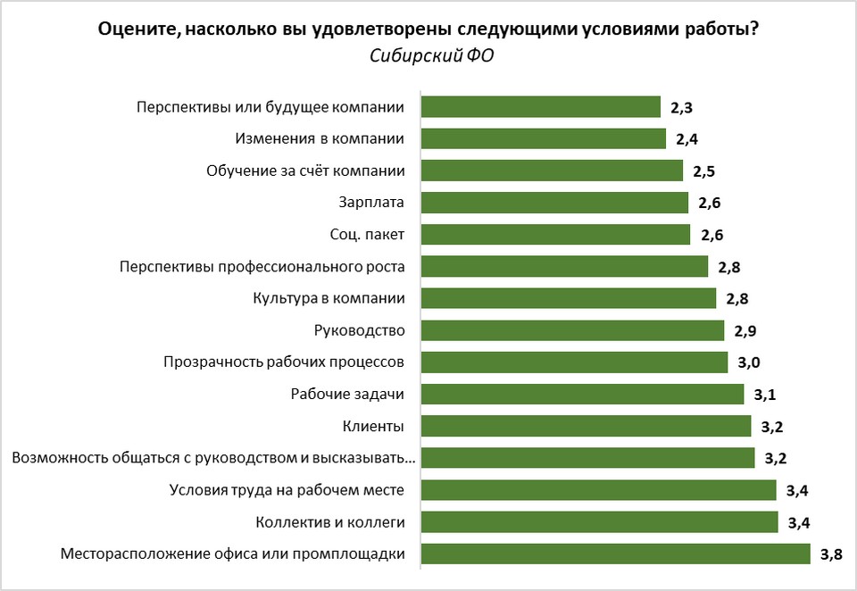 Инфографика недовольства сибиряков своей работой