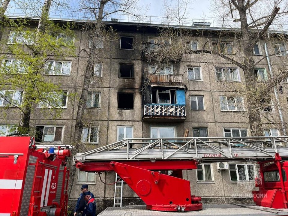 Последствия смертельного пожара в Шушенском