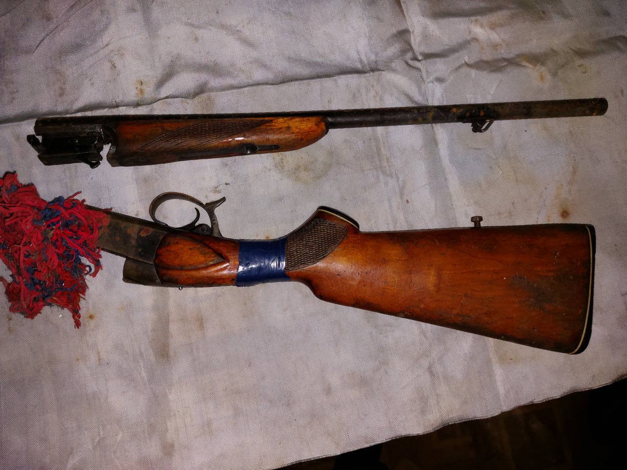 Оружие, которое незаконно хранил житель села Потапово в Таймырском районе 