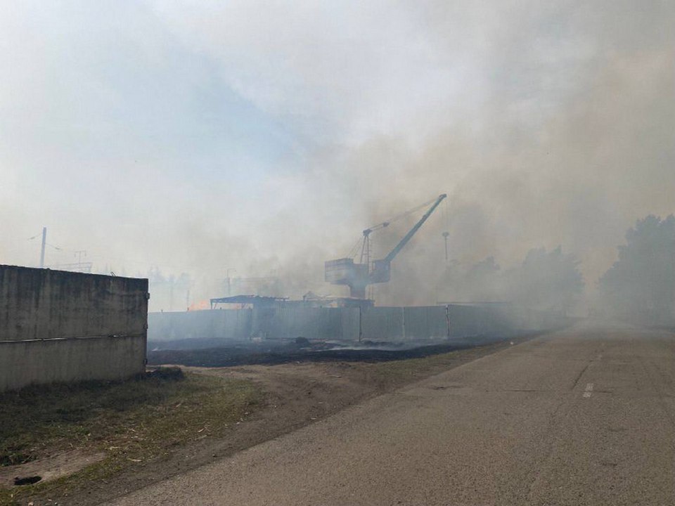 Пожар в Зеленом Бору в Минусинске