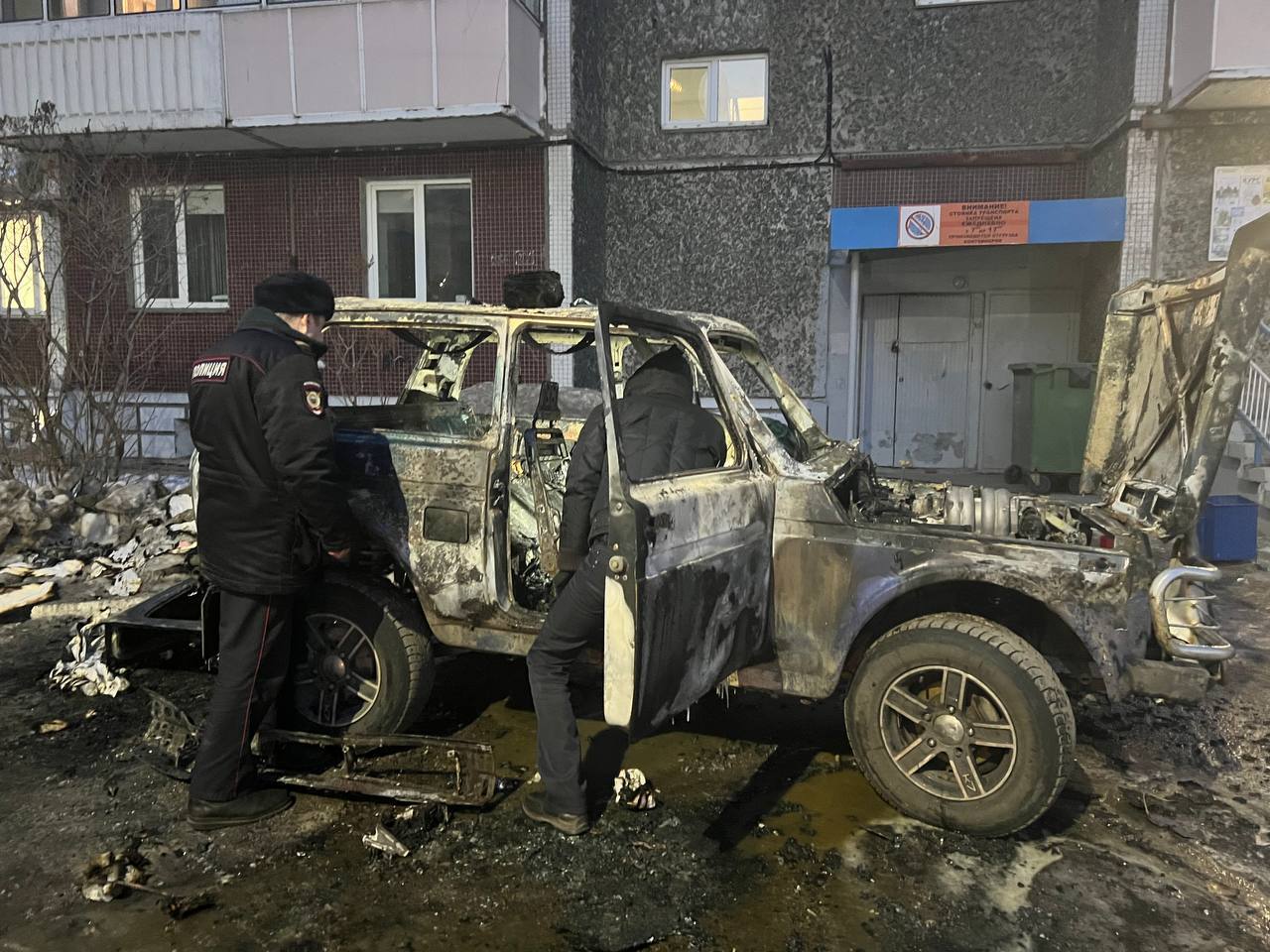 Двое детей чуть не сгорели заживо в машине в Красноярске