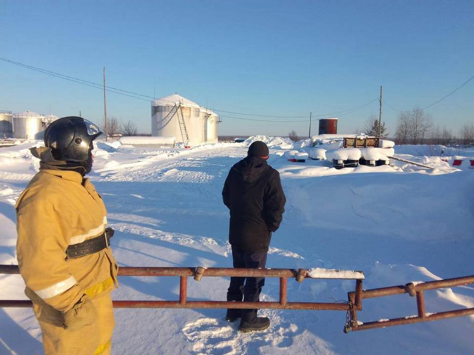 Склад ГСМ в Ярцево, где произошел разлив топлива