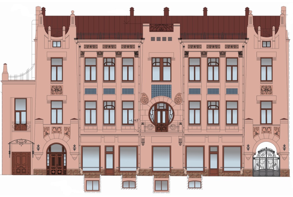 Дом Токарева будет окрашен в исторические коричневые тона