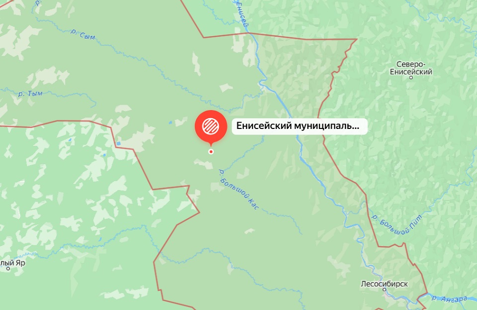 Карта Енисейского района