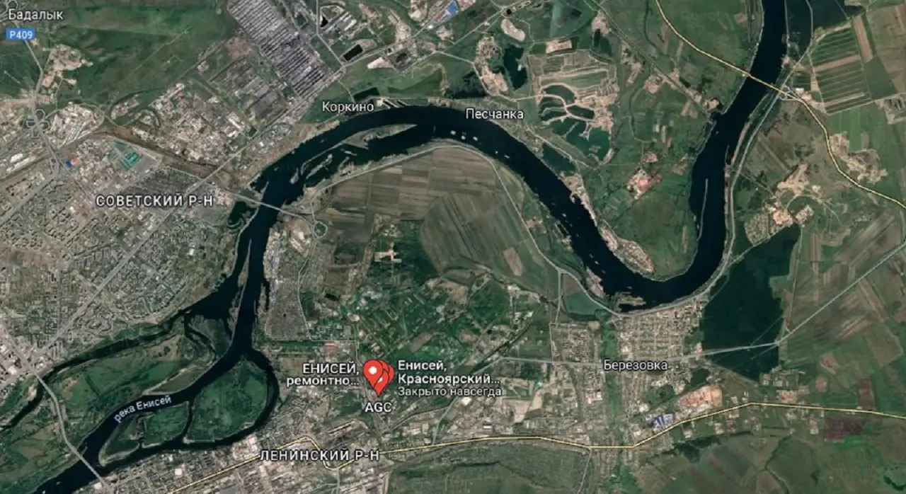 территория химкомбината "Енисей"