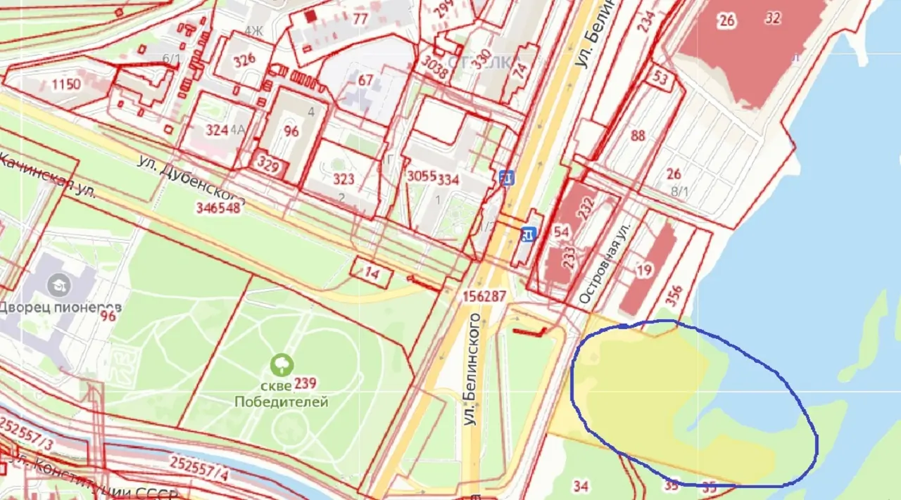 Кадастровая карта, Стрелка