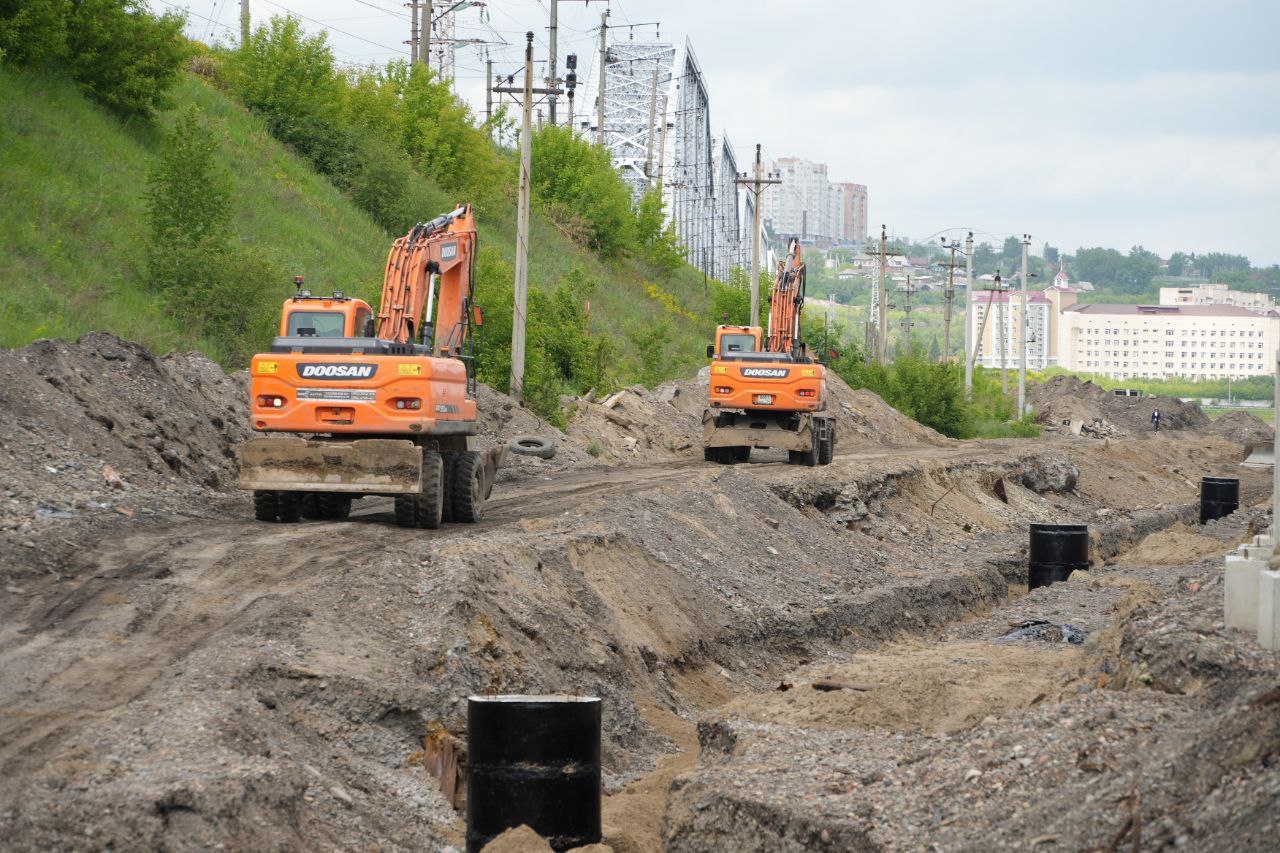 Стройка дороги на Пашенном