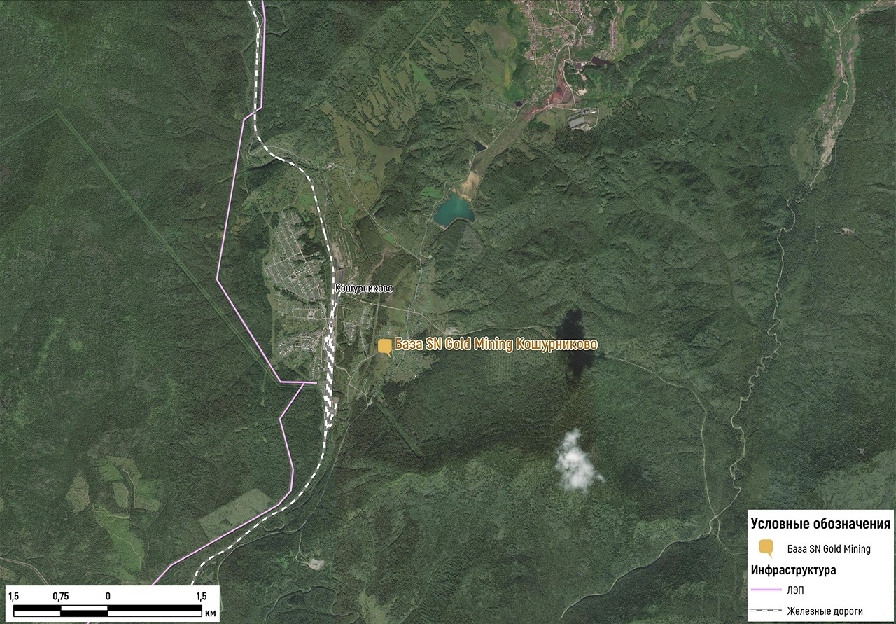 Карта расположения Лысогорского месторождения