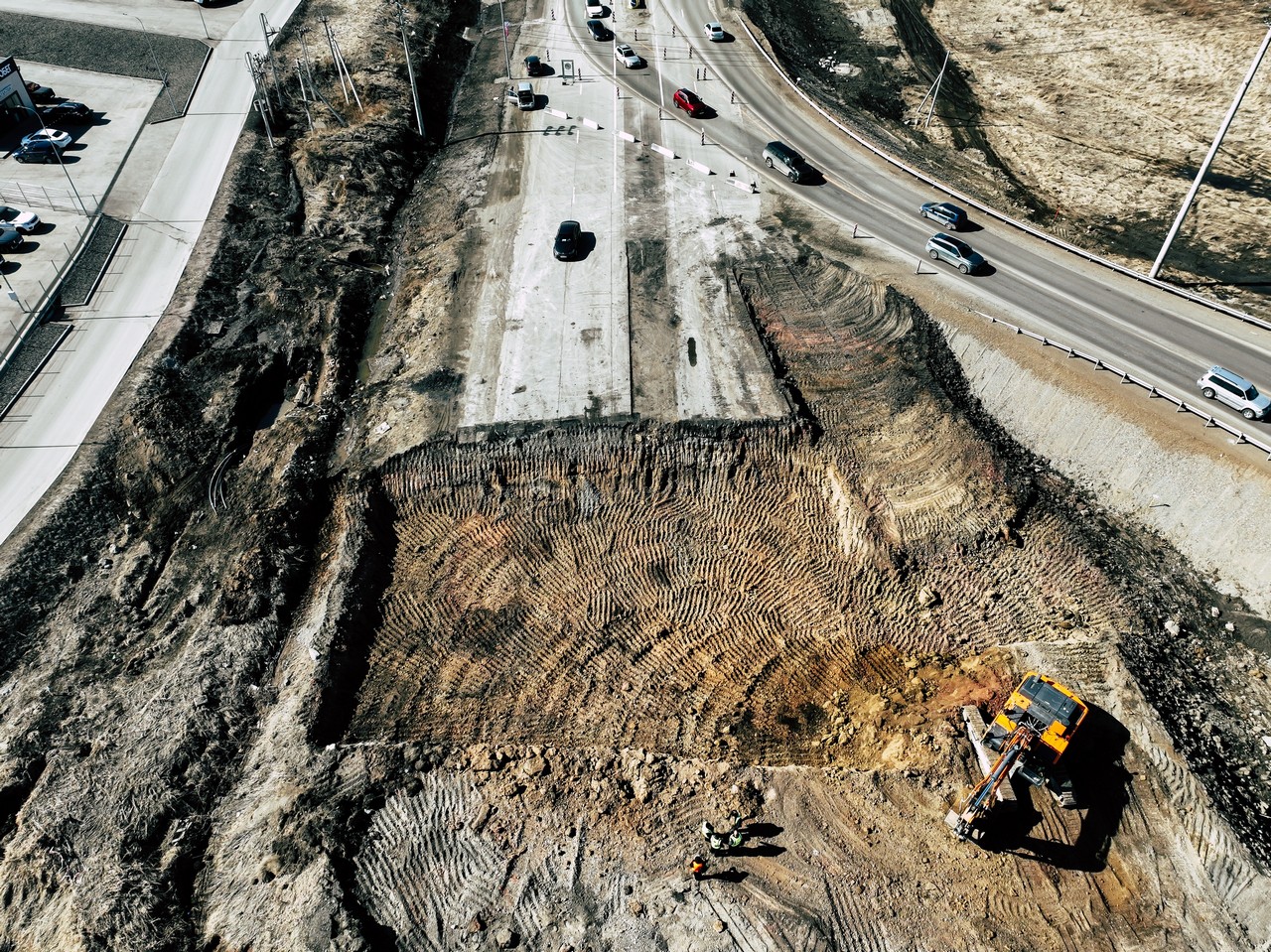 В Красноярске продолжается реконструкция Обхода города