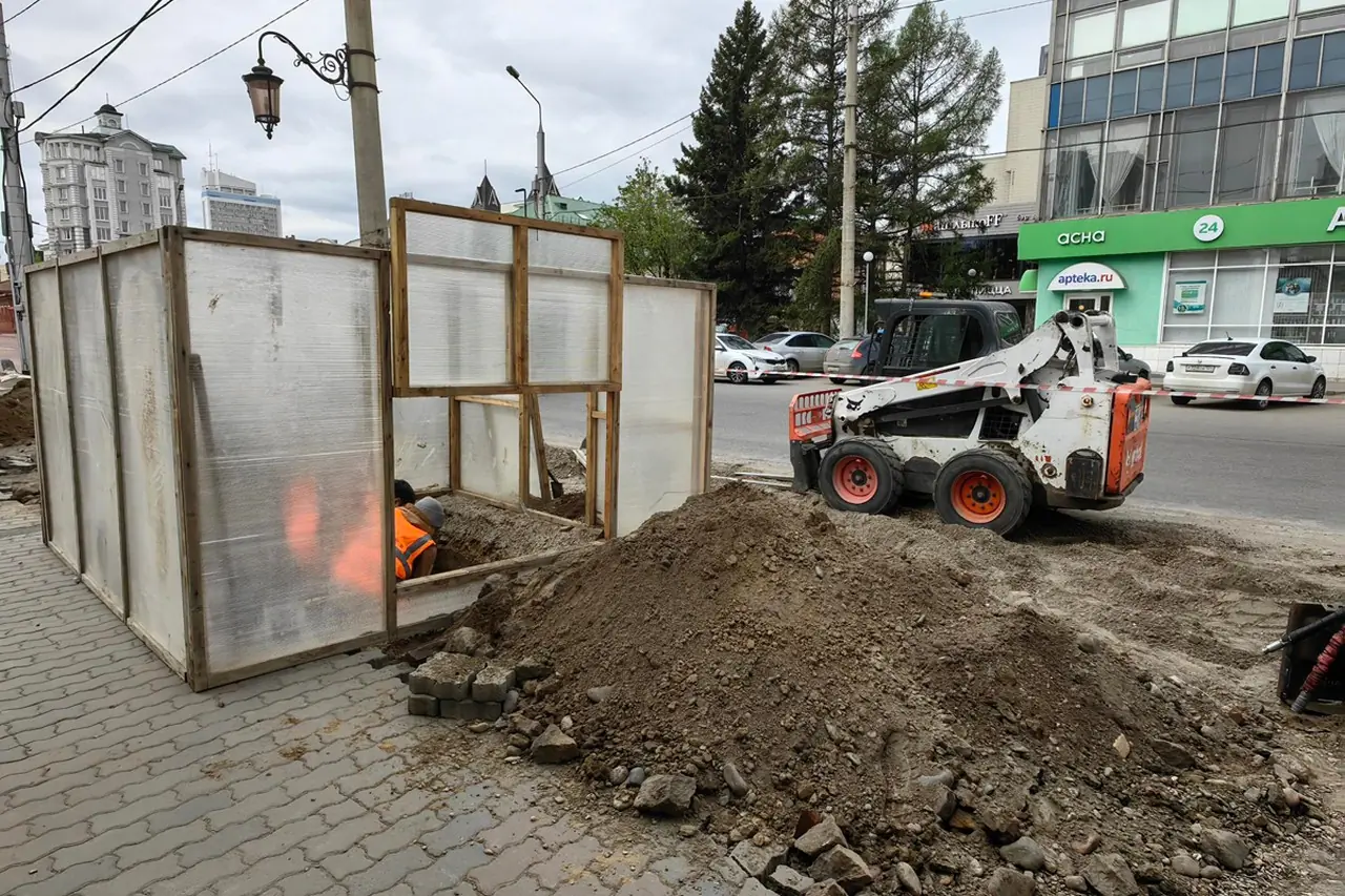 На Сурикова в Красноярске начались раскопки и благоустройство