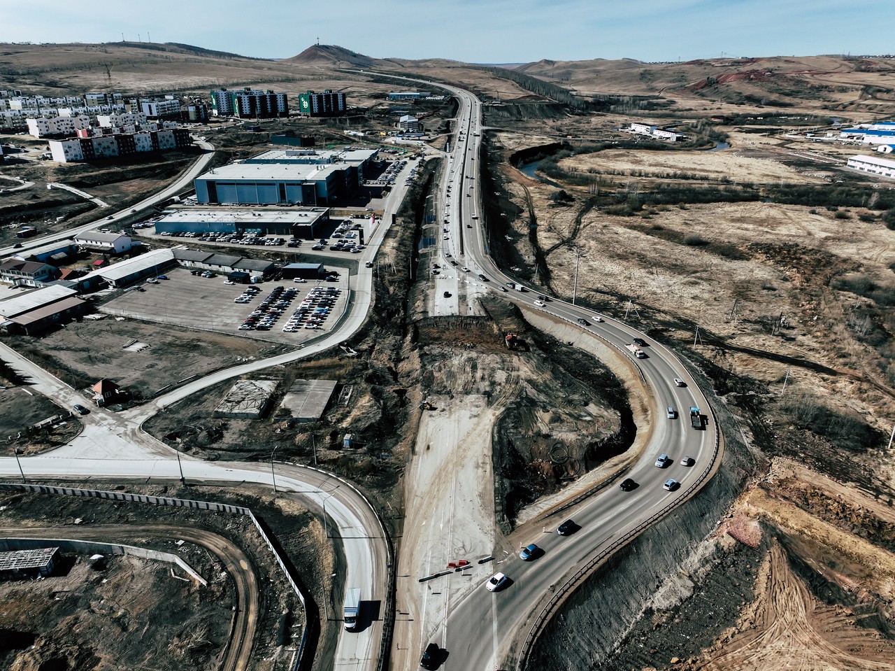 В Красноярске продолжается реконструкция Обхода города