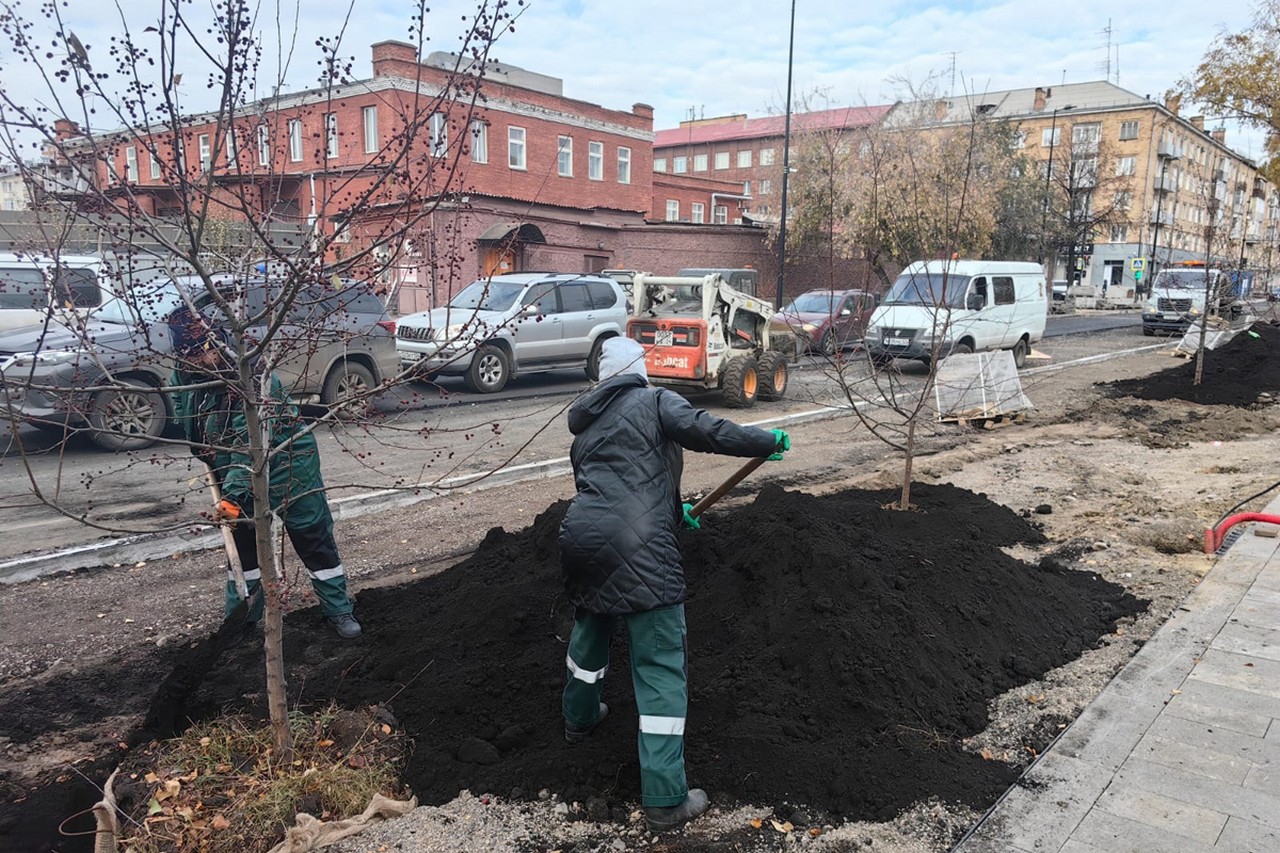 Благоустройство улиц в центре Красноярска близится к завершению