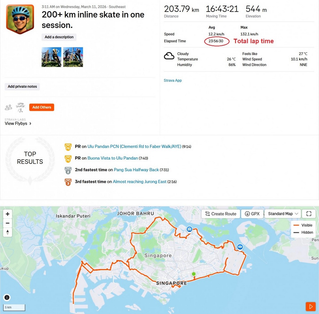 Красноярец проехал на роликах 204 километра и попал в Книгу рекордов