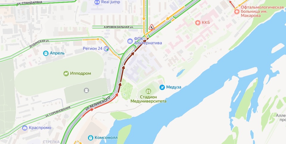 пробка на Партизана Железняка