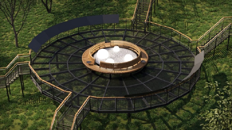 Смотровая площадка на лестнице