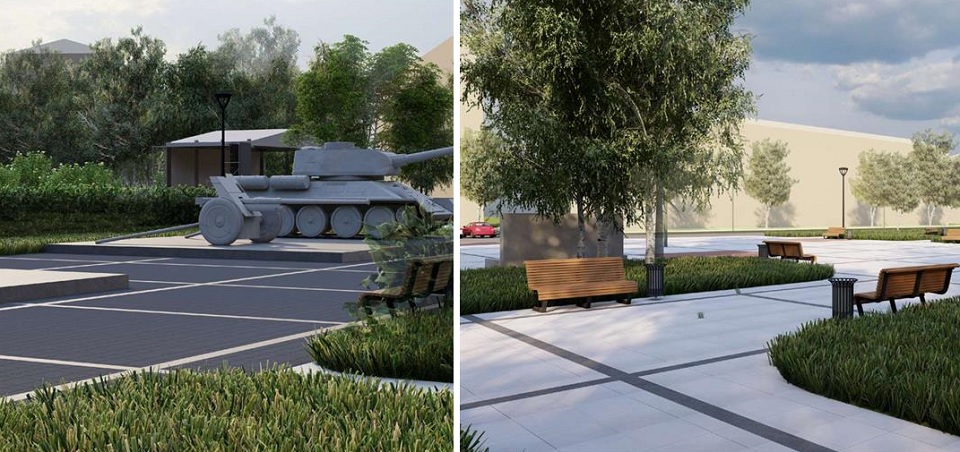 Сквер "Западный", эскизы