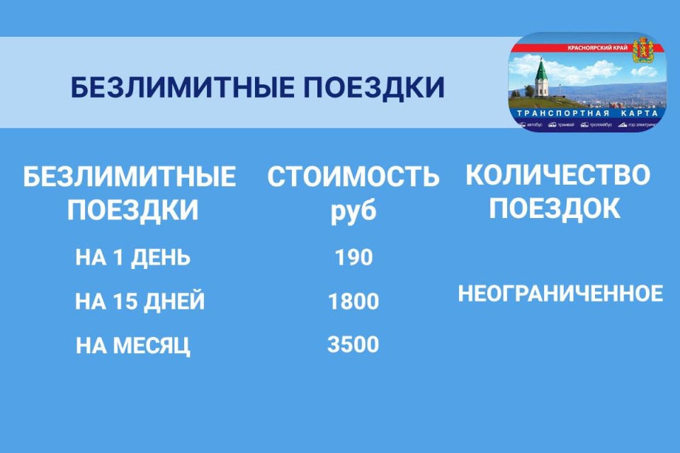 Цена безлимитного проездного