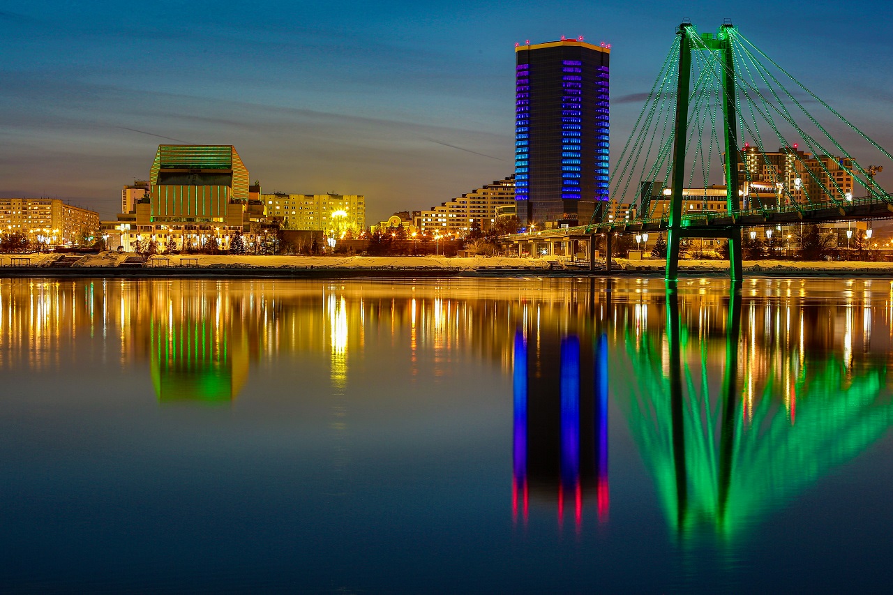 Вантовый мост в Красноярске