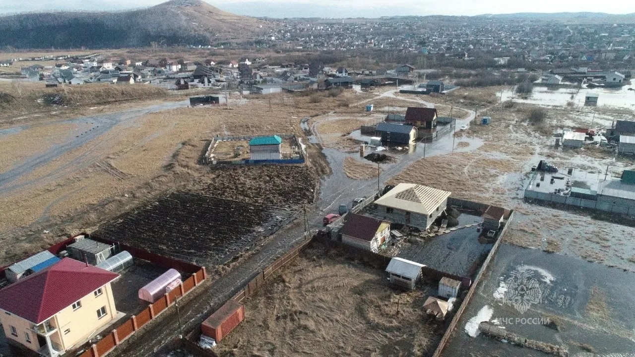 Дачи затопило в Дрокино под Красноярском