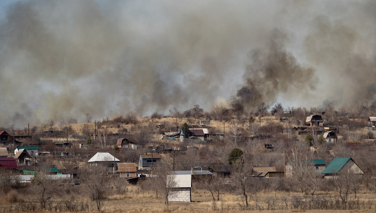 Пожар в СНТ Минусинска