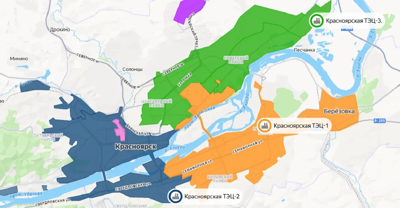 Карта отключений горячей воды