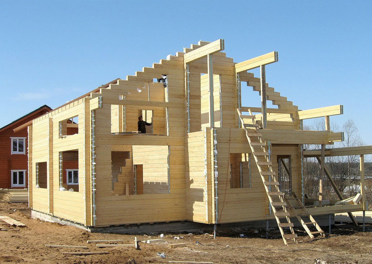 строительство деревянного частного дома