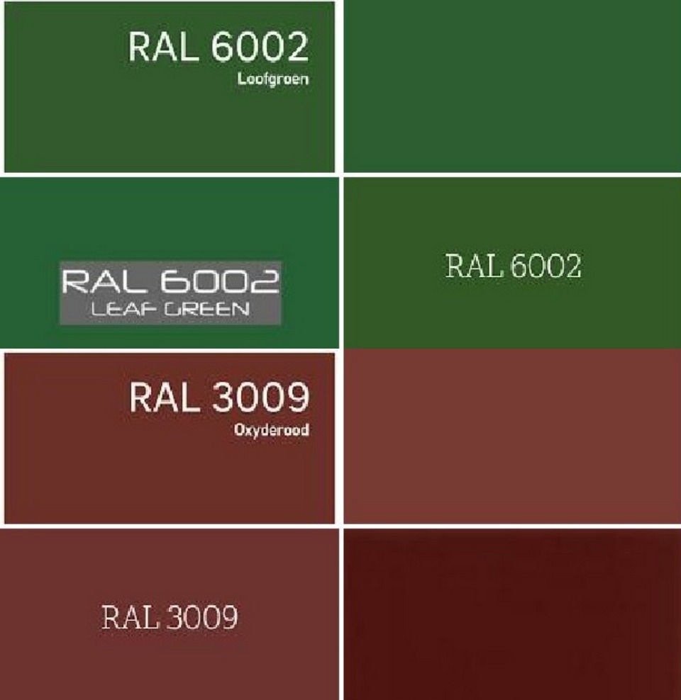 Зеленый оттенок возникает из-за оксида меди, красный - из-за оксида железа. Эти цвета используются человеком тысячелетиями